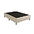 Base Box Casal Veludo Bege 138x188x28 Portobel - Imagem 1