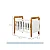 Berço Minicama Soninho Tigus Branco/Amadeirado + Colchão Baby Sleep 130x70x10 - Imagem 10