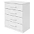 Cômoda Baião 4 Gavetas Lopas Branca - Imagem 2