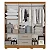 Roupeiro Estrela Premium 06 Portas Salleto Cinamomo/Off White - Imagem 4