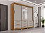 Guarda Roupa New Star 3 Portas 9 Gavetas Salleto Cinamomo/off white - Imagem 1