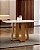 Mesa de Jantar LJ Móveis Atlanta 1,60X80 Vidro Cinamomo/Laka/Off White - Imagem 1