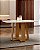Mesa de Jantar LJ Móveis Atlanta 1,20X80 Vidro Cinamomo/Laka/Off White - Imagem 1
