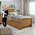 Cama de Solteiro Athenas Bi-Box Amendoa Clean/Off white Flex Lopas - Imagem 3