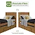 Cama de Solteiro Athenas Bi-Box Amendoa Clean/Off white Flex Lopas - Imagem 2