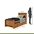 Cama de Solteiro Athenas Bi-Box Amendoa Clean/Off white Flex Lopas - Imagem 7