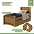 Cama de Solteiro Athenas Bi-Box Amendoa Clean/Off white Flex Lopas - Imagem 6
