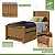 Cama de Solteiro Athenas Bi-Box Amendoa Clean/Off white Flex Lopas - Imagem 4