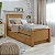 Cama de Solteiro Athenas Bi-Box Amendoa Clean/Off white Flex Lopas - Imagem 1