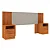 Cabeceira Box Casal Barcelona Ripado Cinamomo/ Off White - Imagem 1