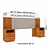 Cabeceira Box Casal Barcelona Ripado Cinamomo/ Off White - Imagem 2