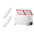 2x Borrachas + 2x Puxadores Freezer Electrolux H400 66x62 - Imagem 1