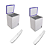 2x Borrachas + 2x Puxadores Freezer Electrolux H300 103x66 - Imagem 1