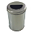Lixeira em inox com tampa meia lua 24 x 30 - 13,5 litros - Imagem 1