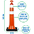 Kit 2 Cones Balizador T-TOP: Semiflexível, Refletivo - Imagem 3