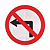 Placa Proibido Virar à Direita ou Esquerda R-4 | A/B - Imagem 1