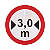 Placa Sinalização Largura Máxima Permitida R-16 - Imagem 1