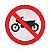 Placa Proibido Trânsito de Motocicletas, Motonetas e Ciclomotores R-37 - Imagem 1