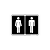 Placas para Identificação de Banheiro Preta – 15x20 cm - Imagem 3