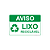 Placa AVISO – Lixo Reciclável – 30x20 cm - Imagem 1