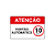 Placa – Portão Automático – Velocidade Máxima 10 km/h – 30x20 cm - Imagem 2