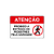 Placa – Atenção: Proibido a Entrada de Pedestres pela Garagem – 30x20 cm - Imagem 1