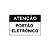 Placa – Atenção: Portão Eletrônico – 30x20 cm - Imagem 2