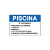 Placa Piscina – É Proibido – 30x20 cm - Imagem 1