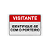 Placa Visitante – Identifique-se com o Porteiro – 30x20 cm - Imagem 1