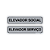 Placas Elevador Serviço e Social - PVC com Adesivo Escovado - 30x6,5 cm - Imagem 1