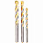 Kit 3 Brocas para Concreto MTX Golden Line – Haste Cilíndrica - Imagem 1