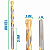 Kit 5 Brocas para Concreto 6x100 mm MTX Golden Line – Haste Cilíndrica - Imagem 3