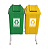 Conjunto para Coleta Seletiva JSN – 2 Cestos de 60L - Imagem 4
