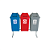 Conjunto para Coleta Seletiva JSN – 3 Cestos de 60L - Imagem 1