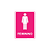 Placas para Banheiro Feminino Rosa – 15x20 cm - Imagem 1