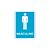 Placas para Banheiro Masculino Azul – 15x20 cm - Imagem 1