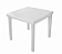Mesa Quadrada 4 Lugares com Pés Plásticos – Branco | JSN - Imagem 1