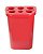 Lixeira Plástica Para 850 Copos De Água e 200 De Café Branco - Vermelho - Imagem 1