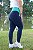 Legging Azul Marinho com Verde - Poliamida - Imagem 1