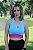 Top Nadador Azul Claro com Pink - Poliamida - Imagem 1