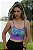 Top Cropped Roxo Estampado - Poliamida - Imagem 1