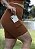Shorts Meia Coxa com Bolso Caramelo - Poliamida - Imagem 1