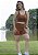 Shorts Curto Caramelo - Poliamida - Imagem 3