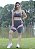 Conjunto Cinza e Salmão - Shorts e Top Nadador com Ajuste nas alças - Poliamida - Imagem 10