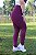 Conjunto Vinho - Legging Cós Cruzado e Top Trançado - Imagem 5