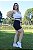 Top Cropped Branco e Preto - Poliamida - Imagem 3