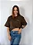 Camiseta Oversized Marrom Love Collection - Imagem 2