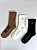 Kit 3 Meias Runner de Poliamida - Preto/Cinza, Marrom e Branco - Imagem 1