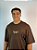 Camiseta Oversized Marrom Hard Work - Imagem 1