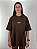 Camiseta Oversized Marrom Hard Work - Imagem 2